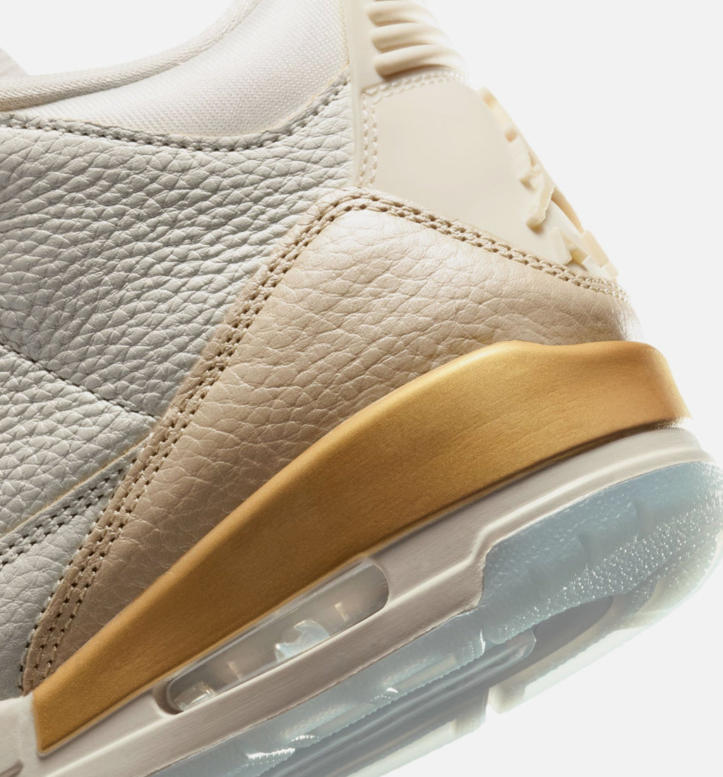 Air Jordan 3 Retro Sail and Pale Ivory Women's Sneakers - Sail / Team Gold / Pale Ivory / Metallic Gold / Ice