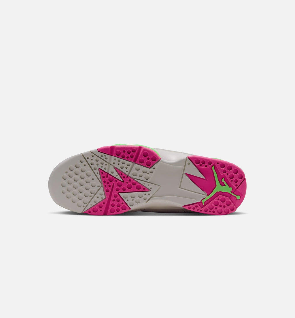 Air Jordan 7 Retro Tennis Day Men's Lifestyle Shoes - Phantom / Lime Blast / Pink Blast
