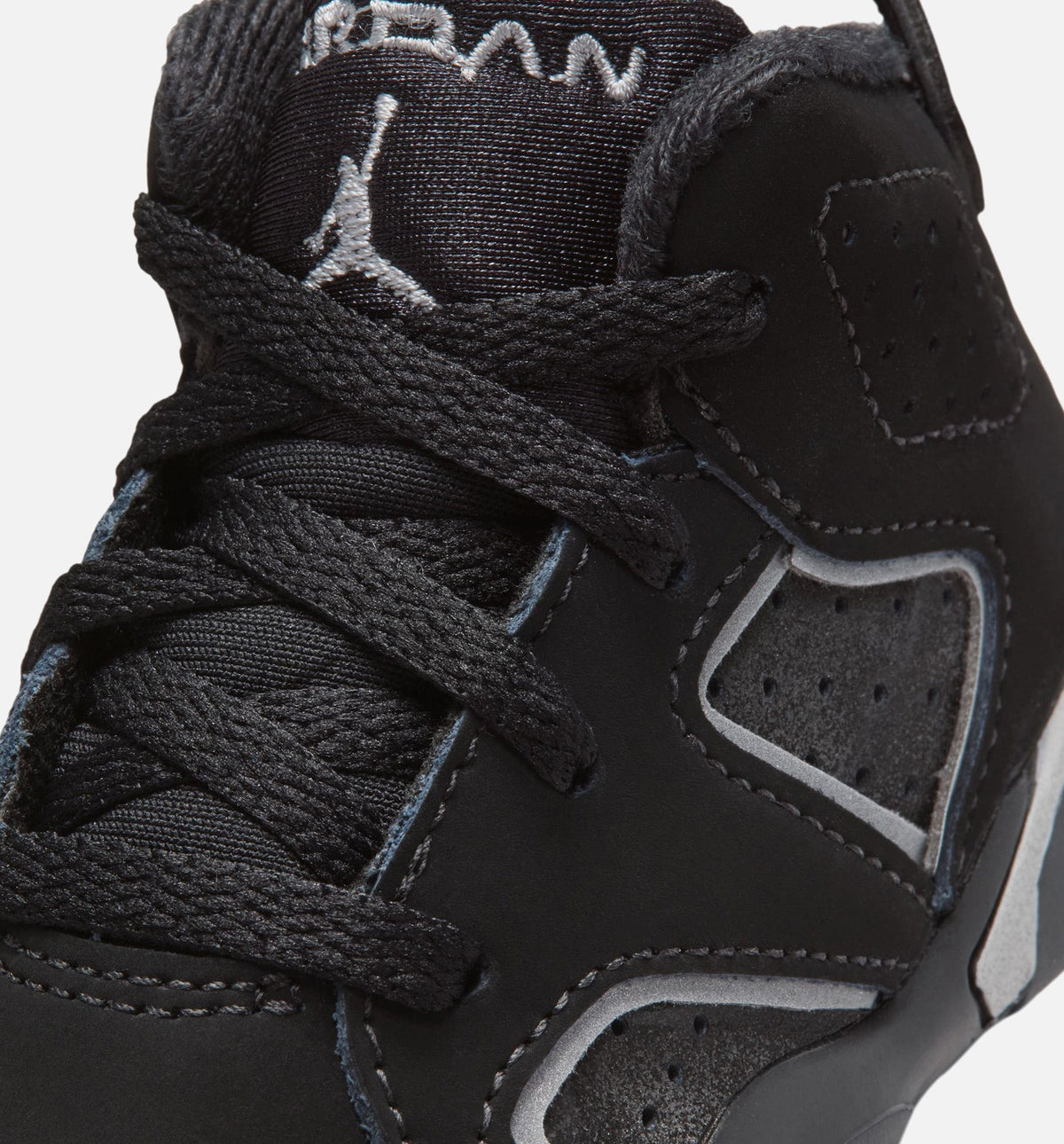 Air Jordan 6 'Cap & Gown' - Infant/Toddler Lifestyle Sneaker (Black/Reflective Silver/Black)