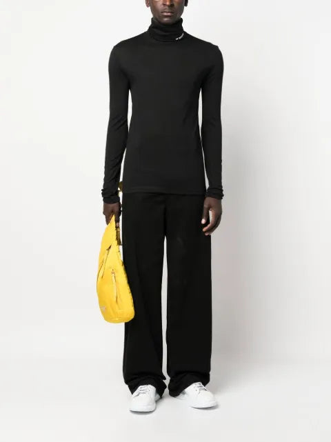 Jil Sander logo-print roll-neck jumper