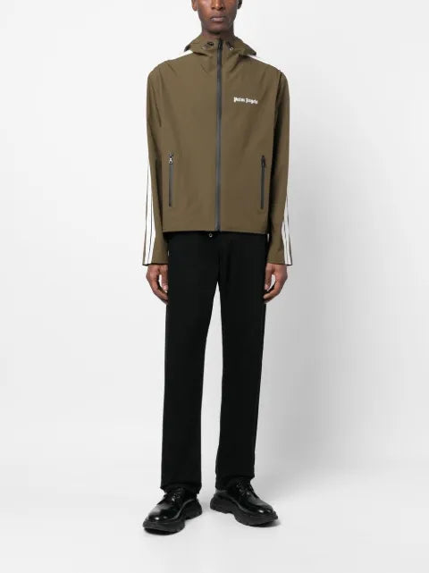 Palm Angels logo-print hooded jacket