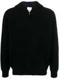 Allude classic-hood zip-up jumper