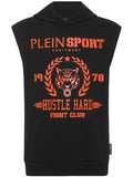 Plein Sport tiger-print sleeveless hoodie