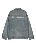 Balenciaga reflective-logo jacket