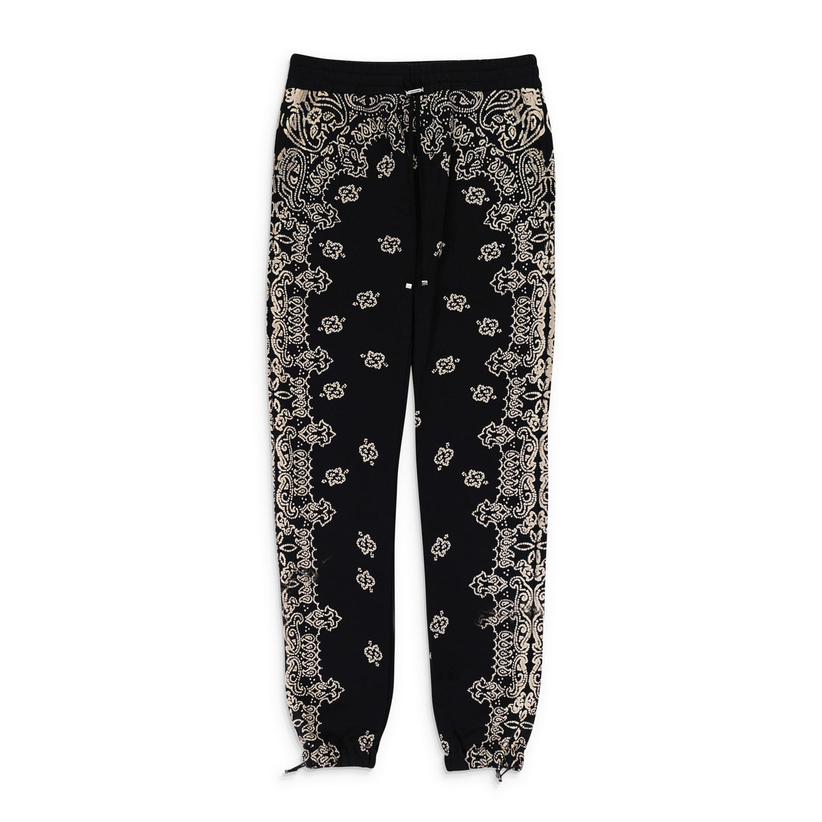 BANDANA BLEACH BLACK SWEATPANTS