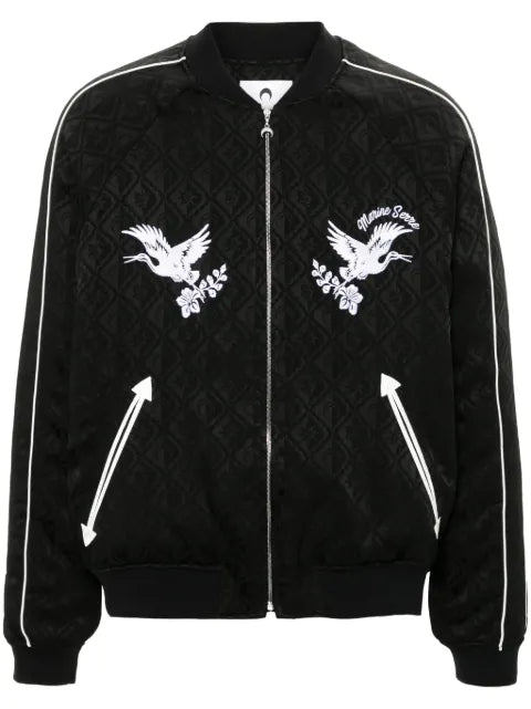 Marine Serre Moon Diamant jacquard bomber jacket