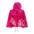 PINK HOODED TRANSPARENT RAINCOAT