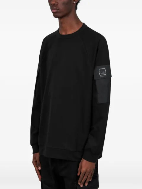 C.P. Company Metropolis Series stretch fleece mixed crewneck sweatshirt