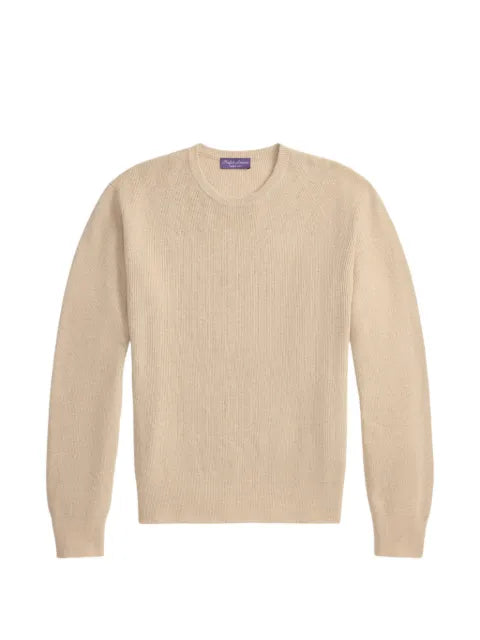 Ralph Lauren Purple Label raglan-sleeve ribbed-knit sweater