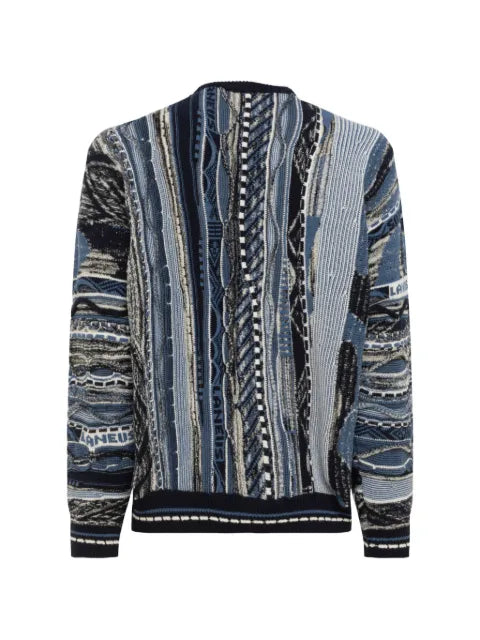 Laneus jacquard-knit boxy sweater
