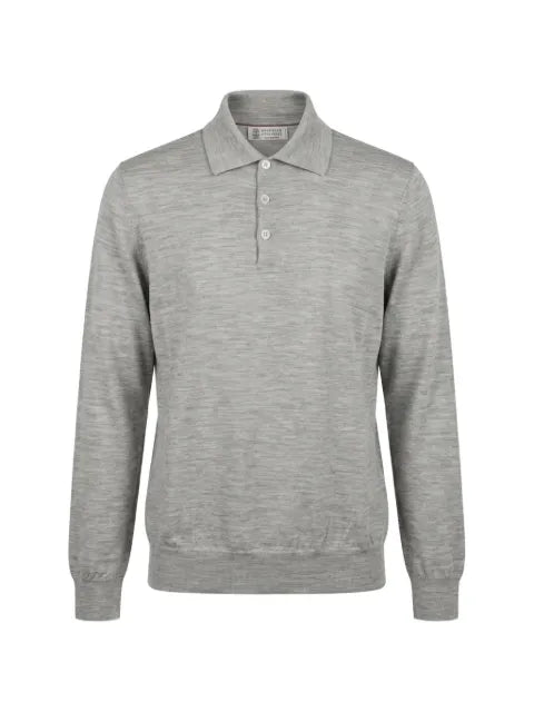 Brunello Cucinelli button-placket polo-collar sweater