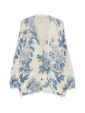 R13 floral-print distressed cardigan
