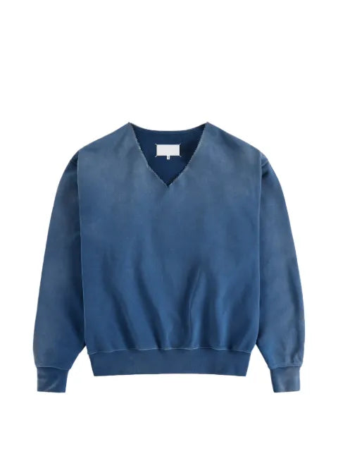 Maison Margiela washed V-neck sweatshirt