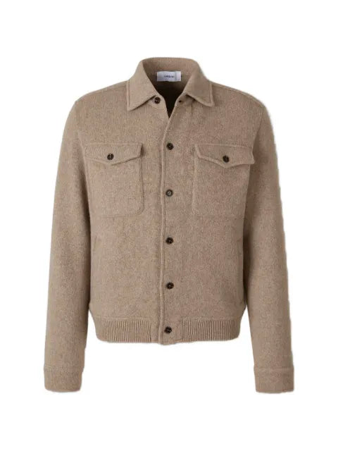 Lardini button-up flap-pocket cardigan