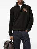 Burberry Knight Check cotton half-zip sweatshirt