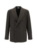 Boglioli check double-breasted jacket