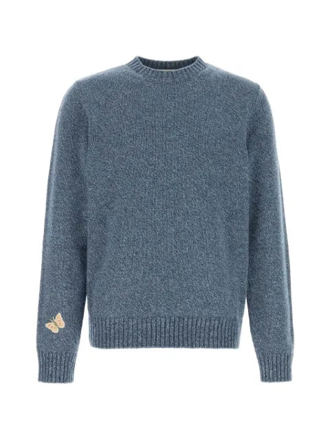 Valentino Garavani butterfly-embroidered crew-neck sweater