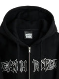 Death Rites Script zip-up hoodie