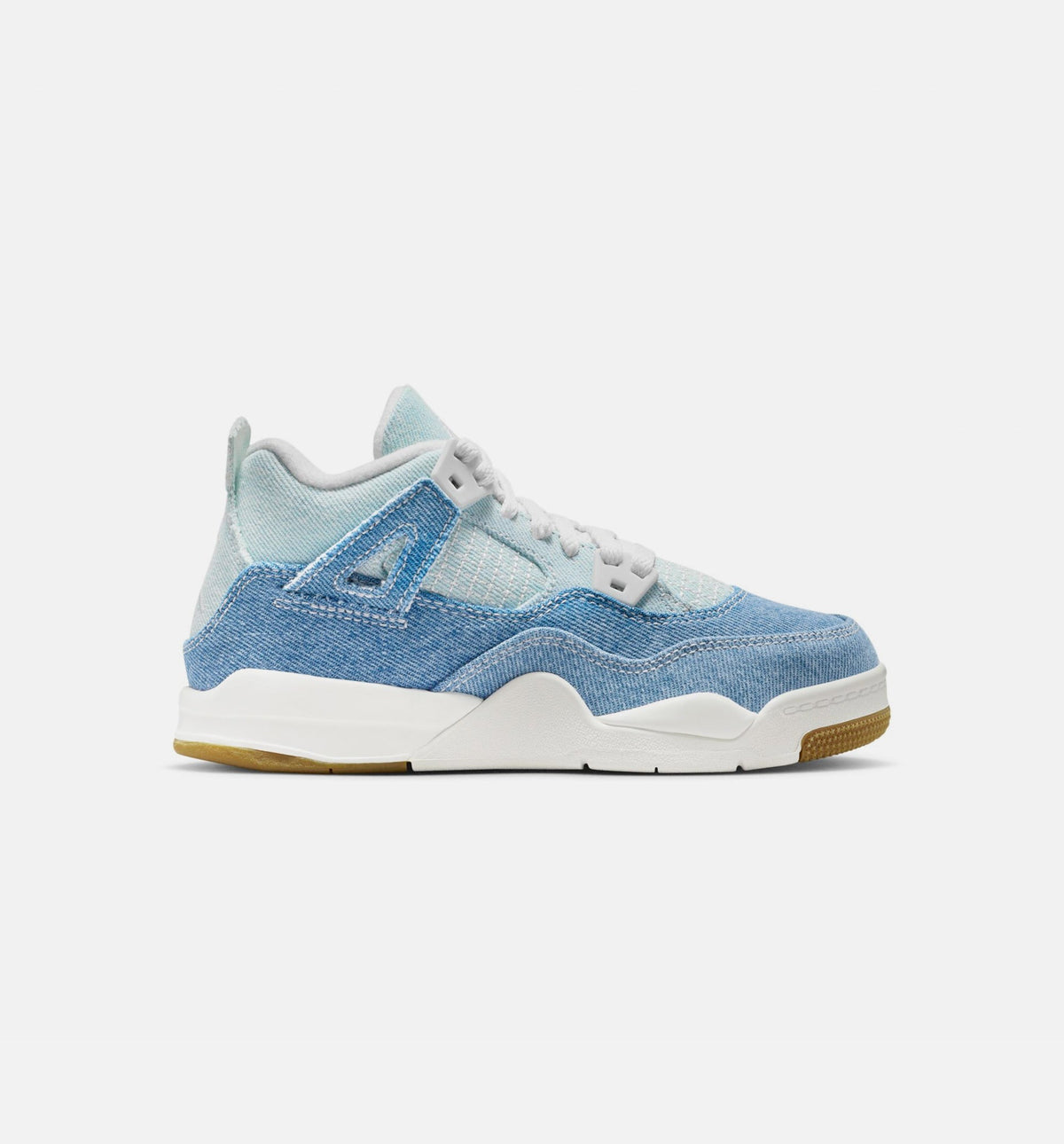 Air Jordan 4 Retro "Worn Blue" Little Kids' Shoe – Sail/Worn Blue/Metallic Gold