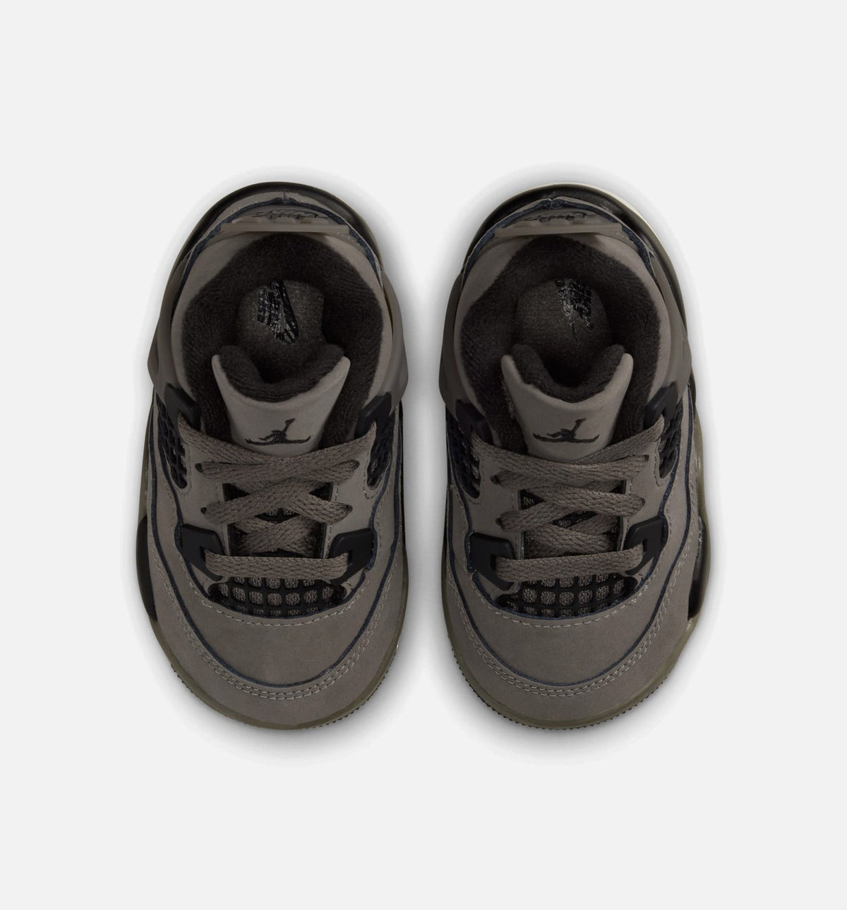 Air Jordan 4 Retro Cave Stone and Black Infant/Toddler Sneakers