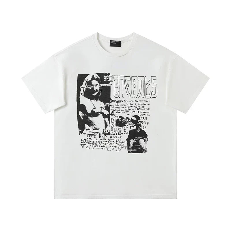 ERD “Private Depression” Zine Page T-Shirt — White