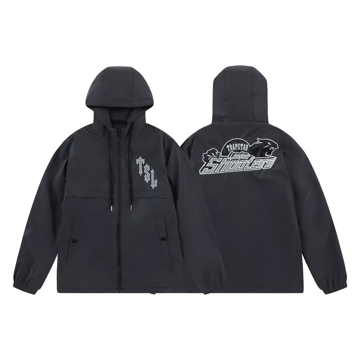 Trapstar London Shooters Black Hooded Windbreaker