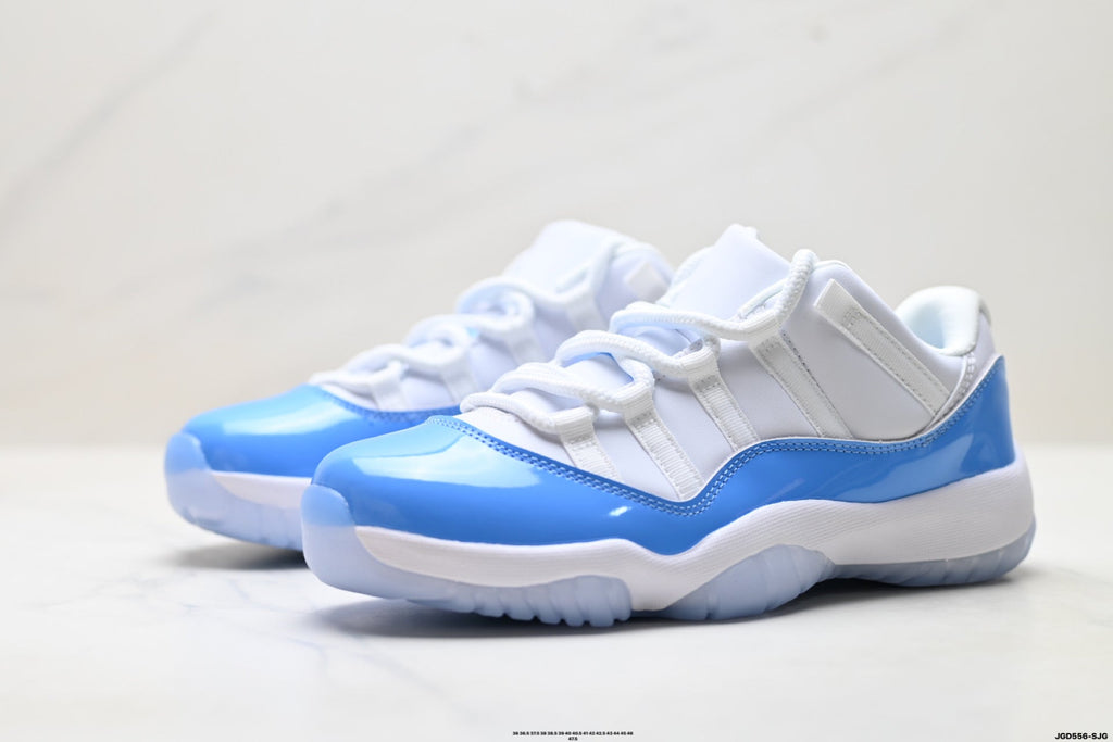 Air Jordan 11 Retro White and University Blue Unisex Sneakers Style 12