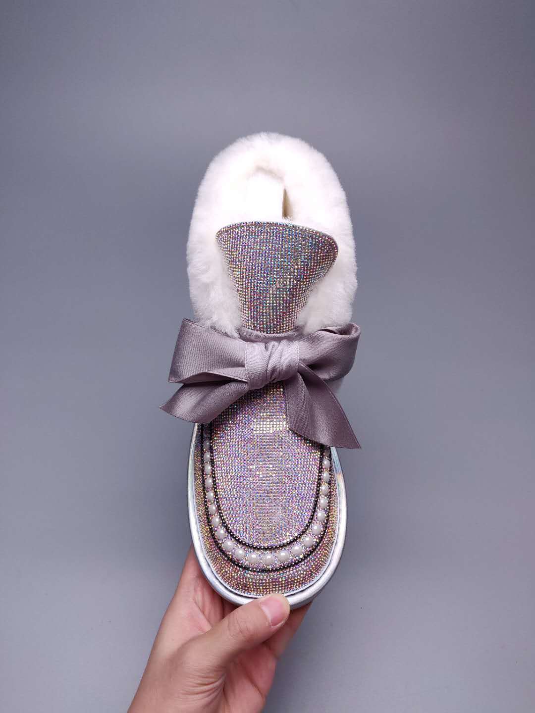 Daisy Crystal Ribbon Snow Boot — Iridescent | New Arrival | In Stock
