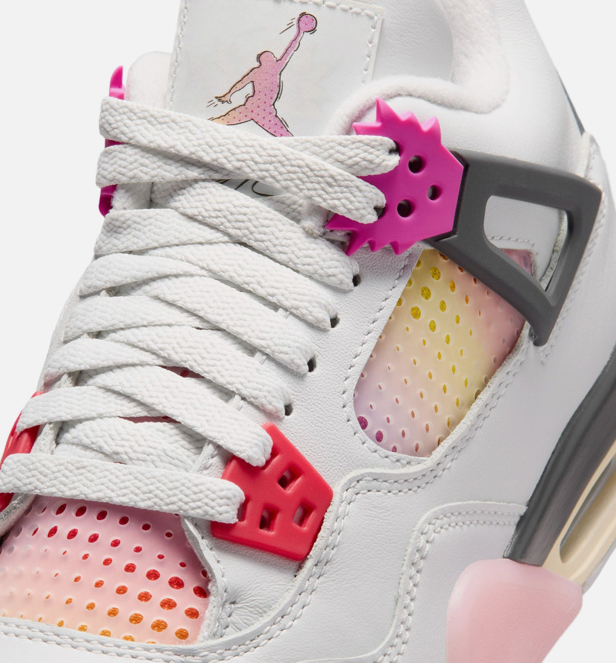 Air Jordan 4 Retro 'Comic' Grade School - Off White/Fire Pink/Anthracite