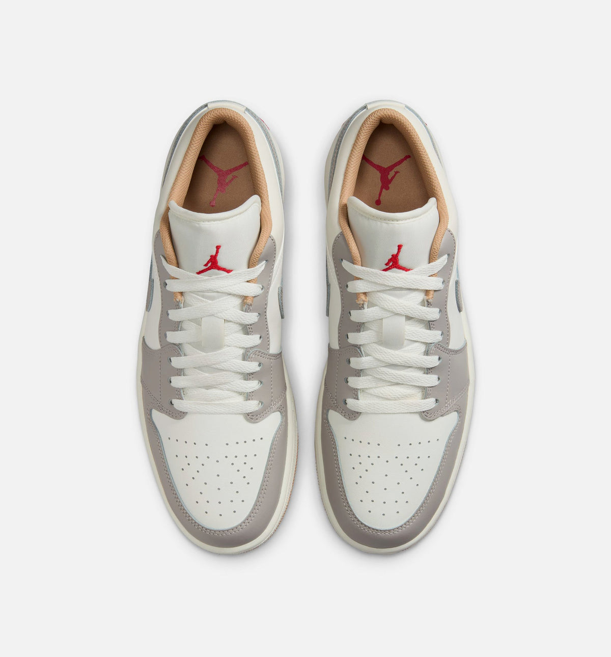 Air Jordan 1 Low Men's Sneakers | Sail/Fire Red/College Grey/Hemp