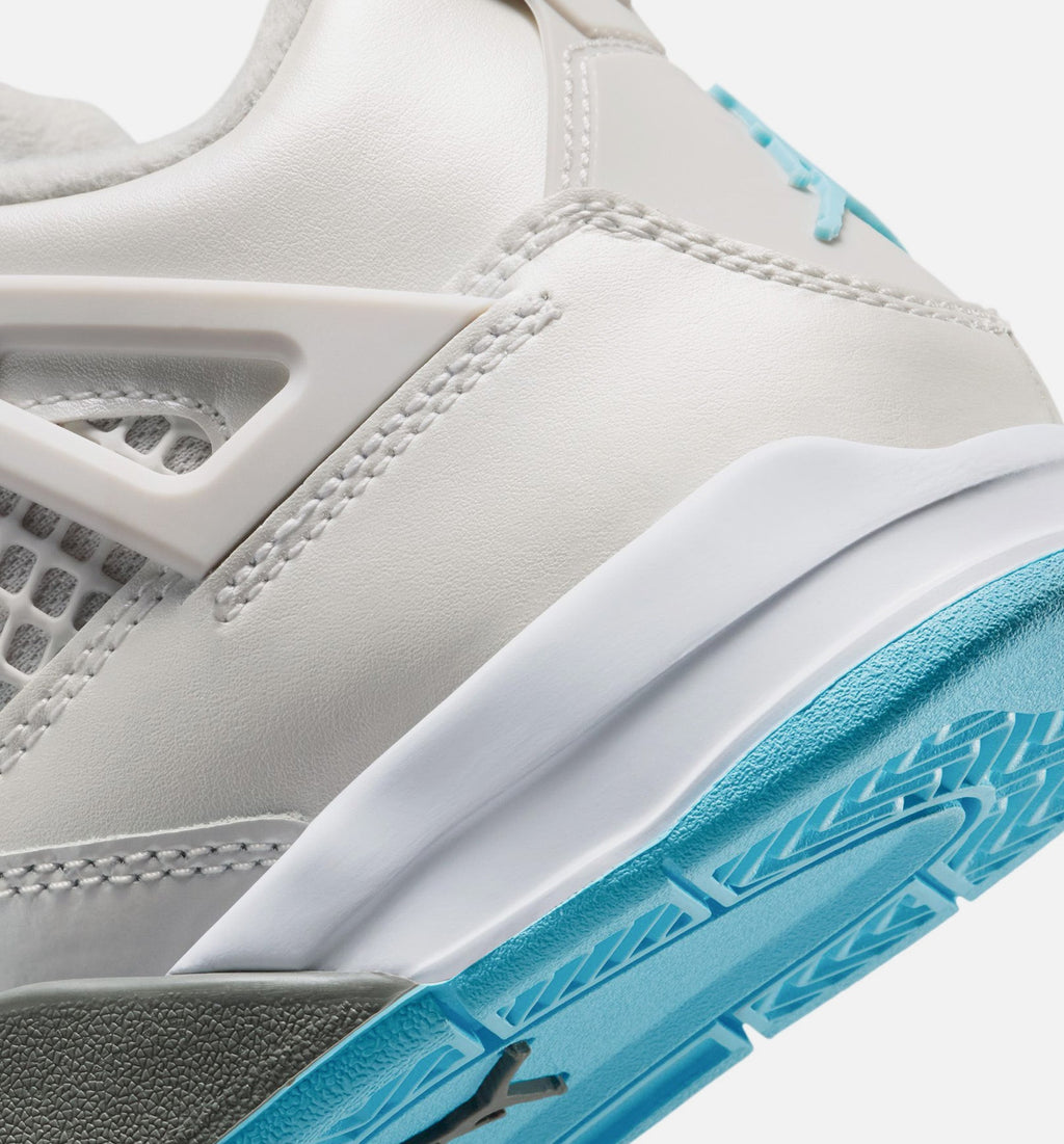 Air Jordan 4 Retro Blue Chill Preschool Sneakers - Photon Dust / Blue / White