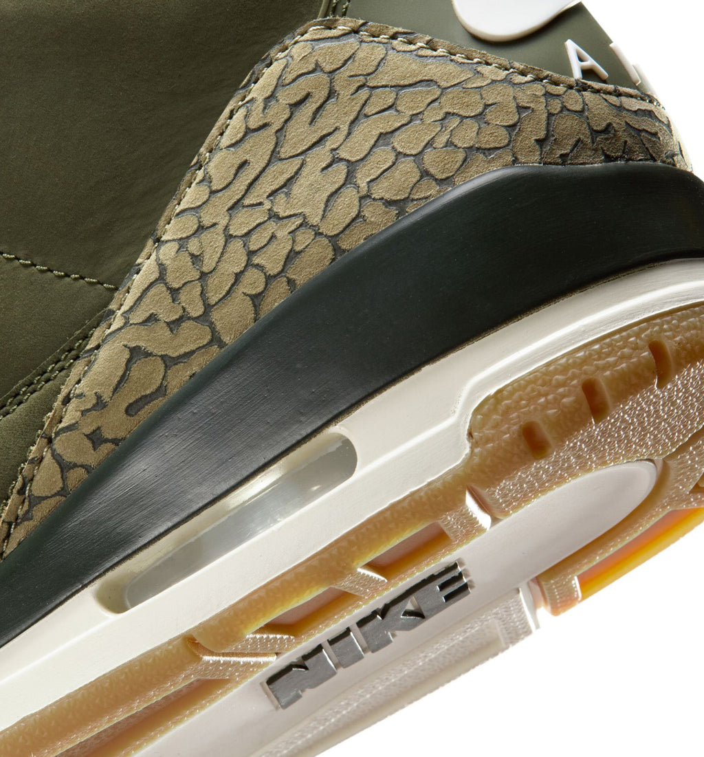 Air Jordan 3 Retro Medium Olive Men's Sneakers - Medium Olive / Sequoia / Neutral Olive / Sail / Total Crimson