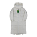 New Balance Hooded Long Puffer Coat | Off White | Women's Winter Coat