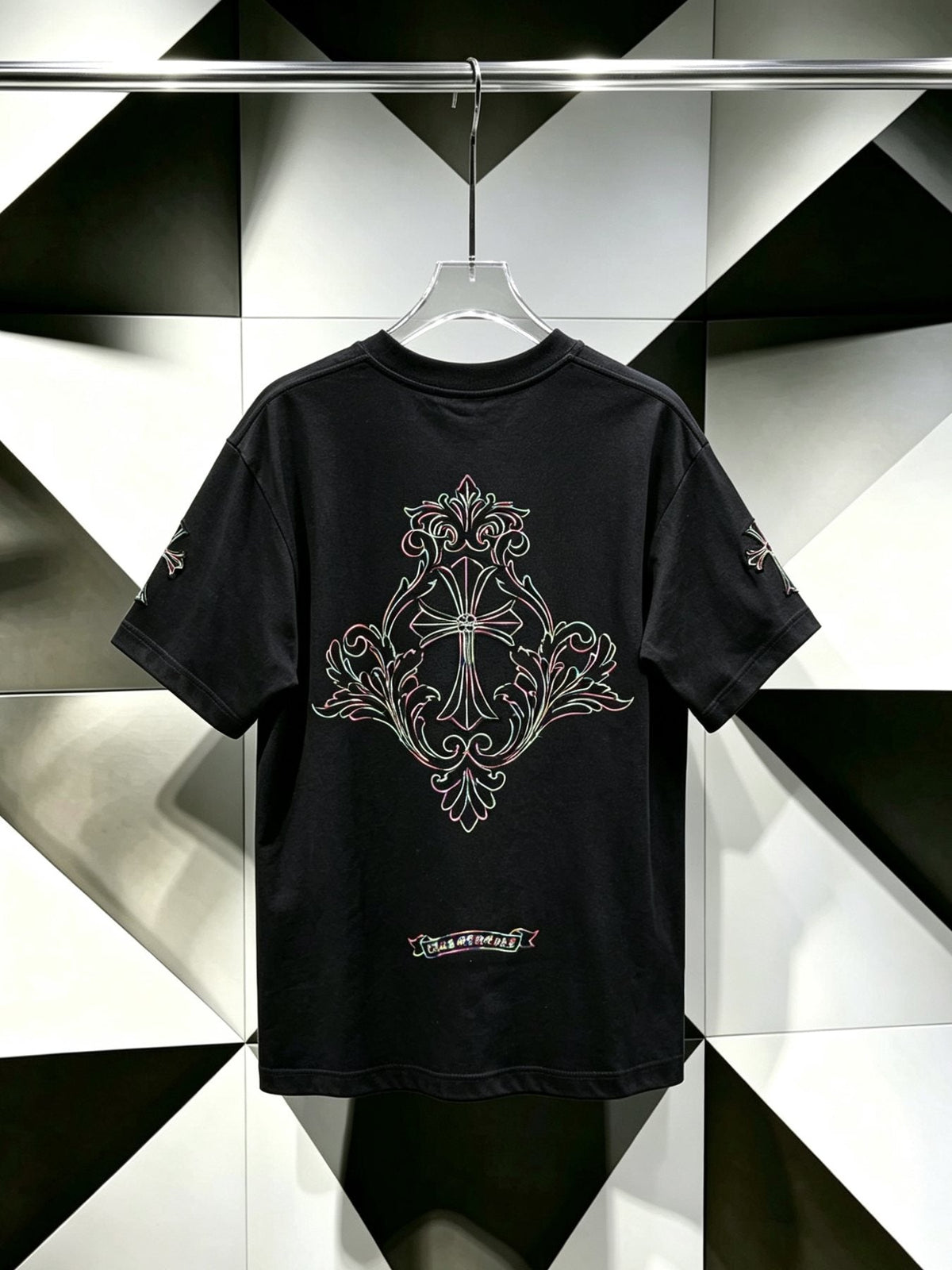 Chrome Hearts Ornate Cross Graphic T-Shirt