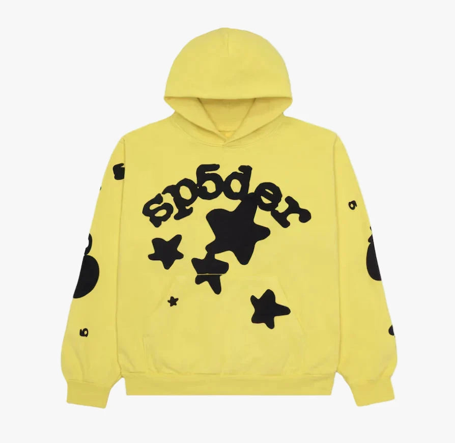 Sp5der Light Yellow Gold Hoodie