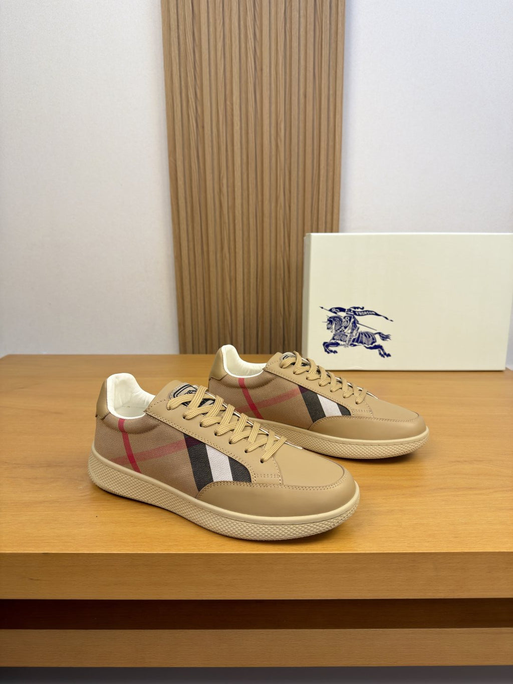 Burberry Paneled Low-Top Sneakers
