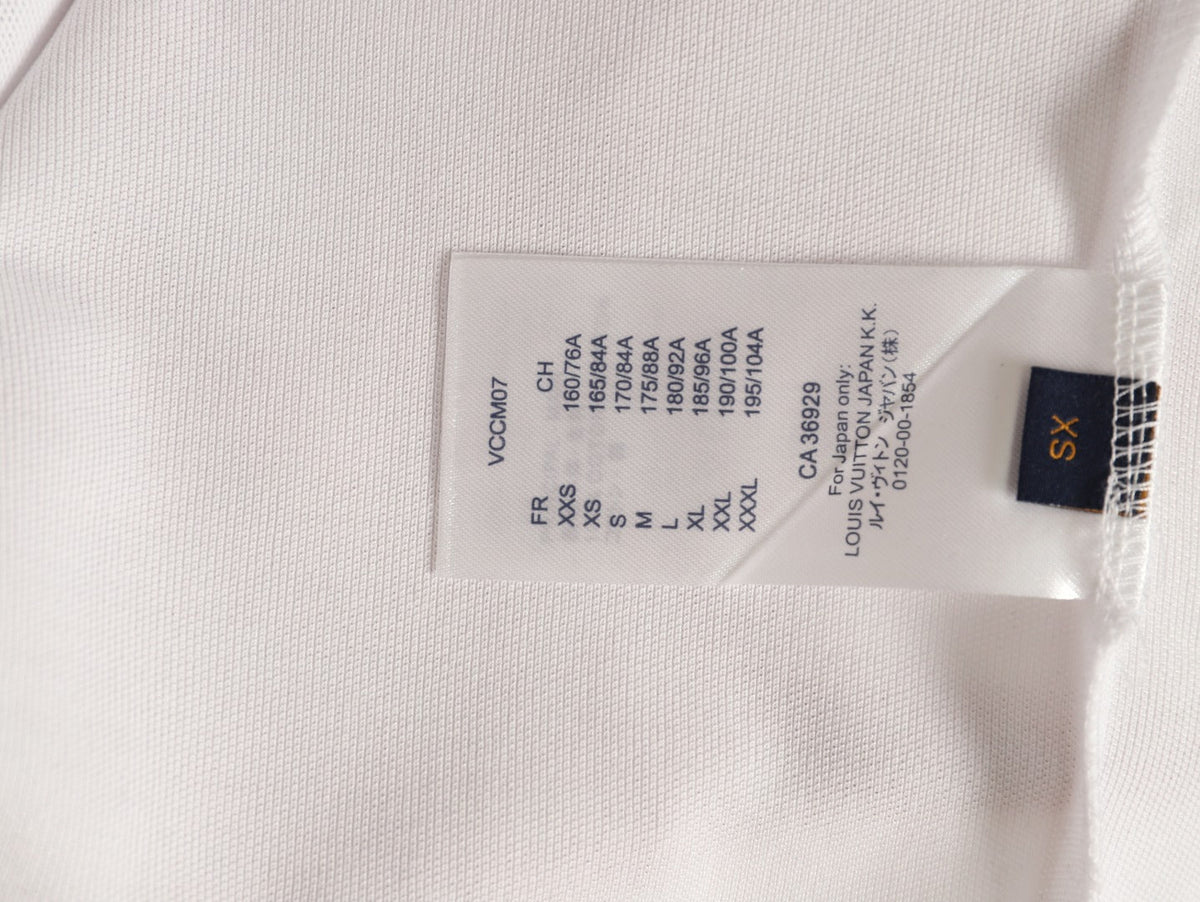 Louis Vuitton 25SS Letter-Detail Short-Sleeve Polo - White