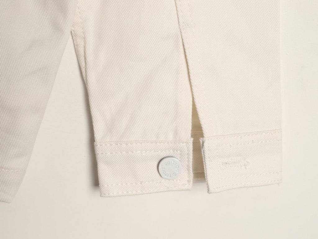 Louis Vuitton Galaxy-Style Monogram Gradient Denim Shirt Jacket - Charcoal and Cream